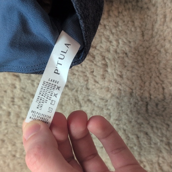 P'tula Blue Triangle Sports Bra - Picture 3 of 3